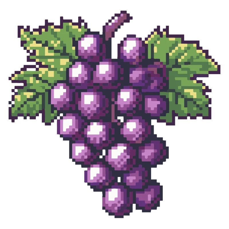 Violette Pixeltrauben