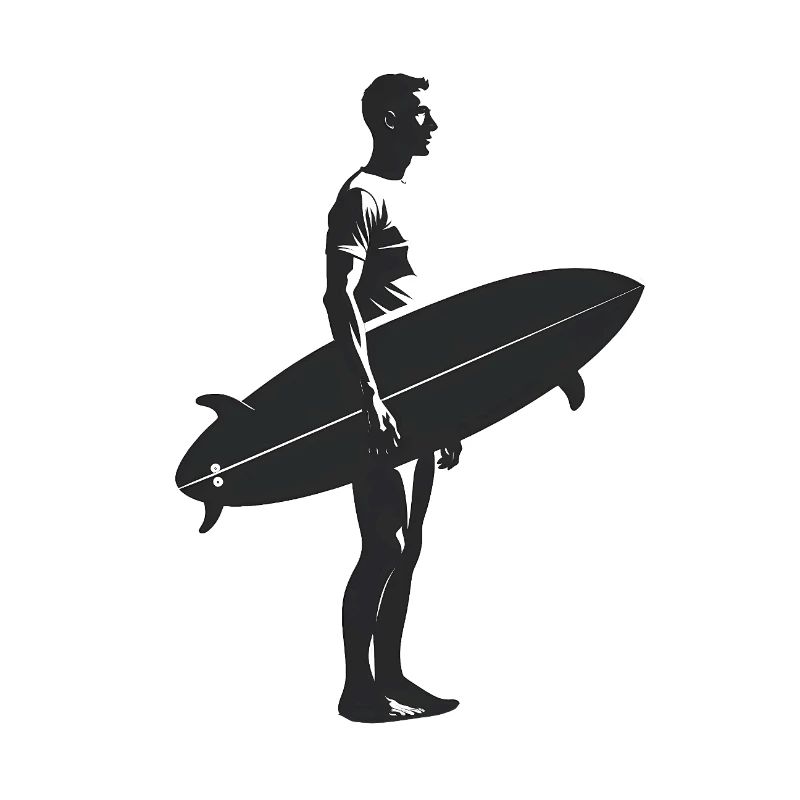 Surfer - Cool Silhouette Logo