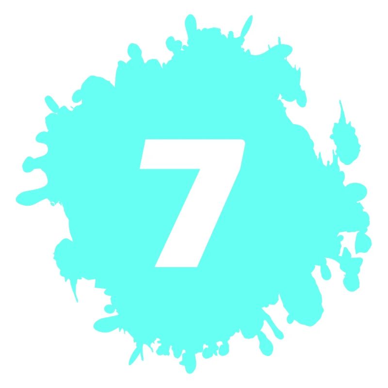 Cyan Splash Nummer 7
