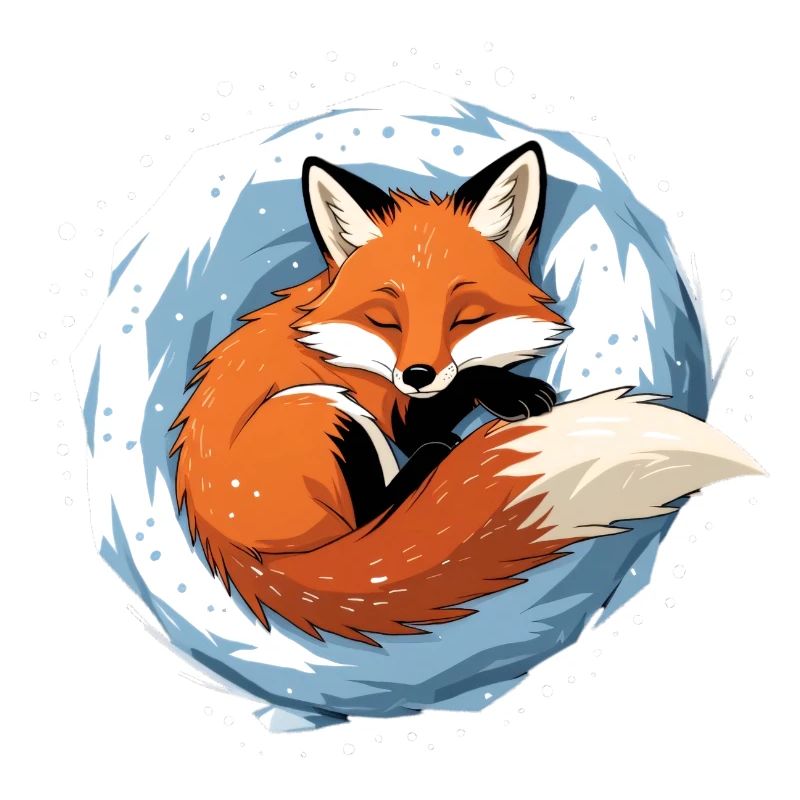 Winterfuchs im Eiskreis