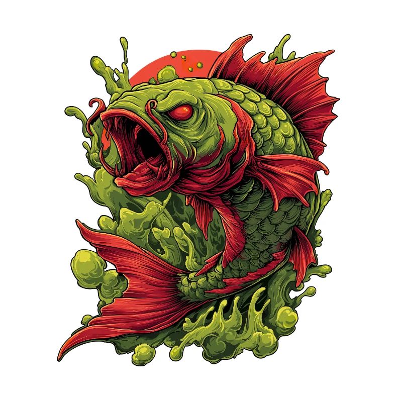 Smaragd-Koi-Wut-Spritzer