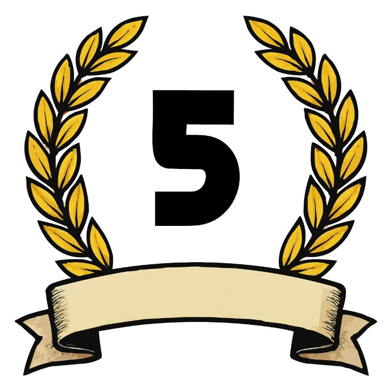 Couronne de laurier dorée numéro 5