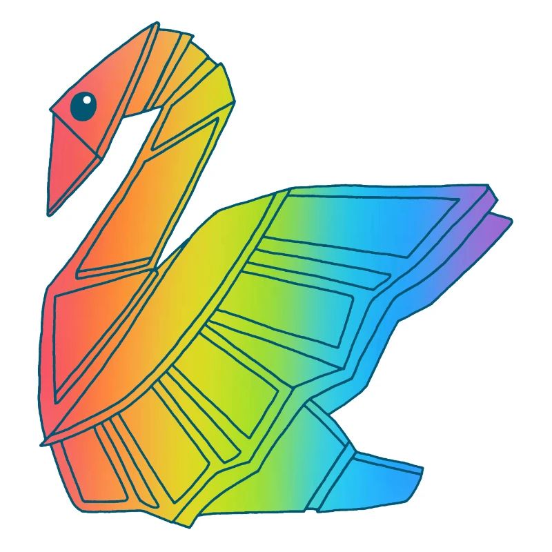Regenbogen-Schwan