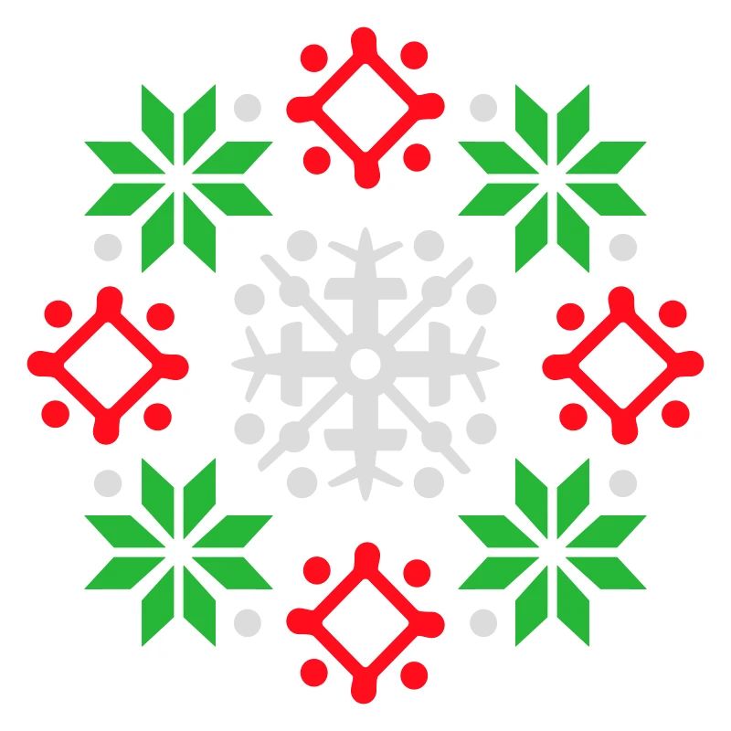 Schneeflocken Muster Weihnachtspullover Schnee