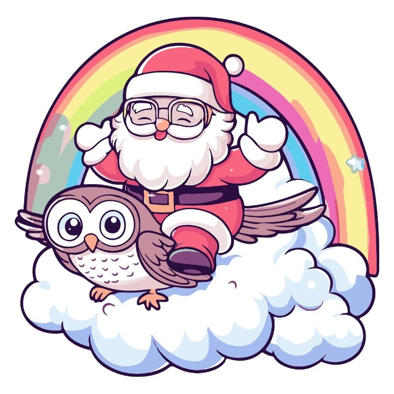 Eule Weihnachtsmann Weihnachten