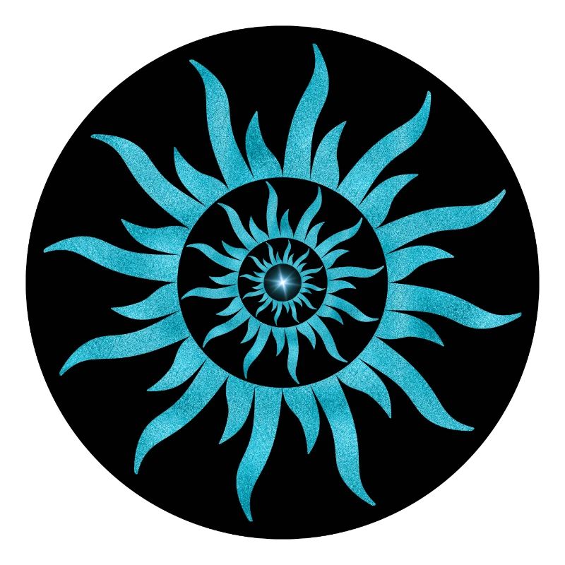Sonne Spirale Blauer Saphir
