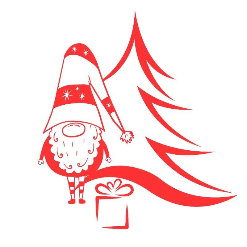Weihnachtswichtel rot