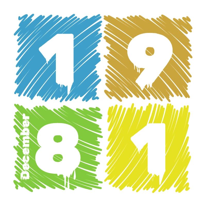 44. Geburtstag Farbige Patches since 12/1981