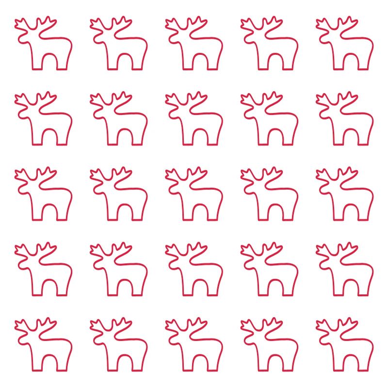 Red Reindeer Silhouette Pattern