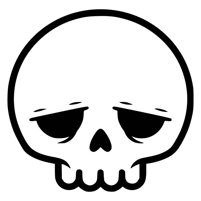 Crâne triste | Emo & Goth Design