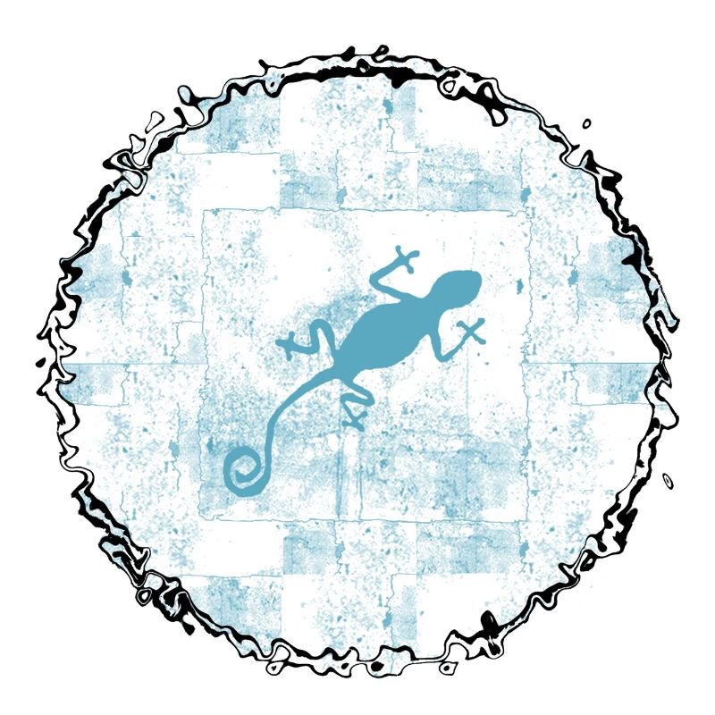 Gecko im Eis-Kreis