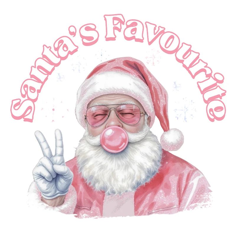 Pink Santa Friedenzeichen