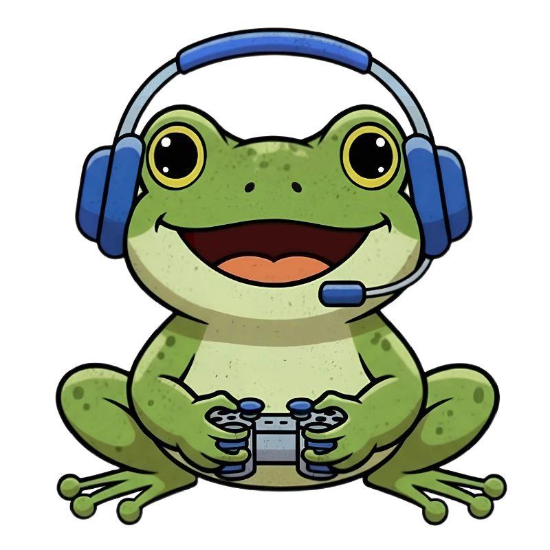 Frosch beim Gamen