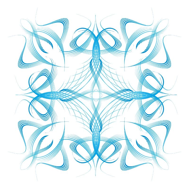 Delicate dynamic blue line pattern