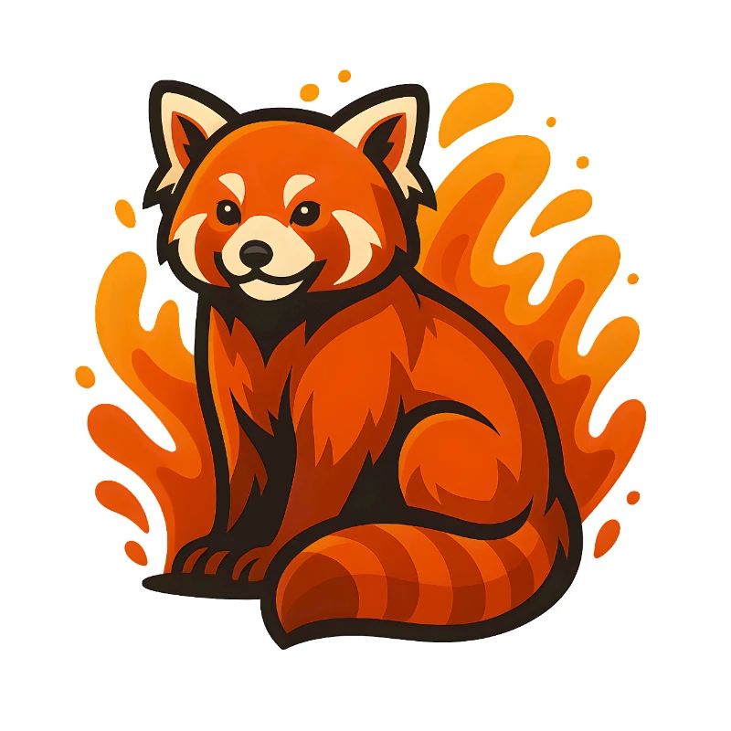 Brennender Roter Panda