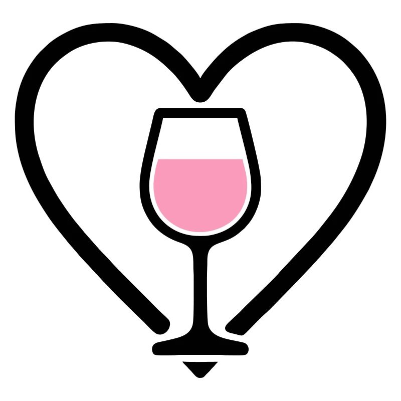 Heart + Rosé Wine – Rosé Lover