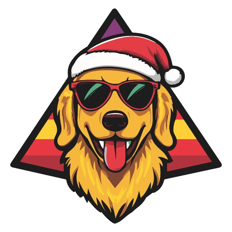 Hund im Santa-Style 