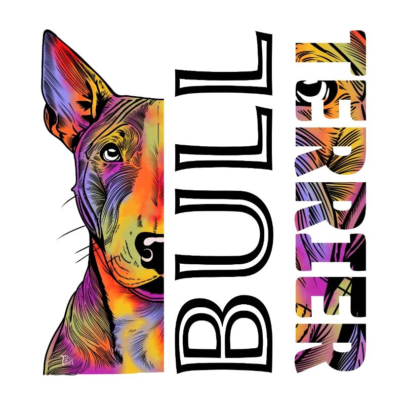 Farbenfroher Bull Terrier