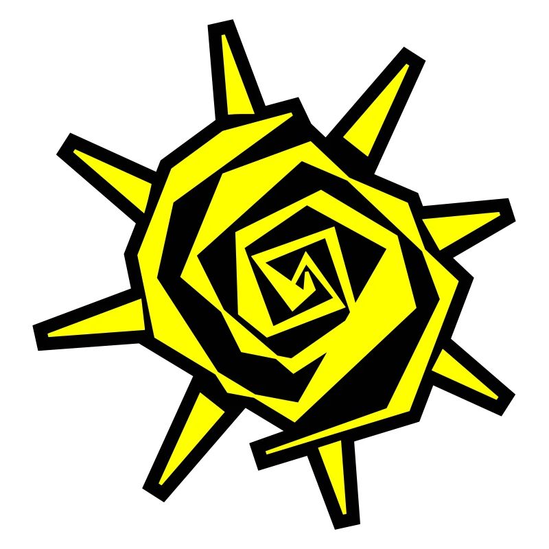 Sonnenspirale Neon Gelb