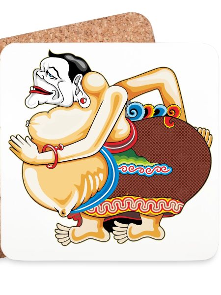 Lebendige Hula-Karikatur