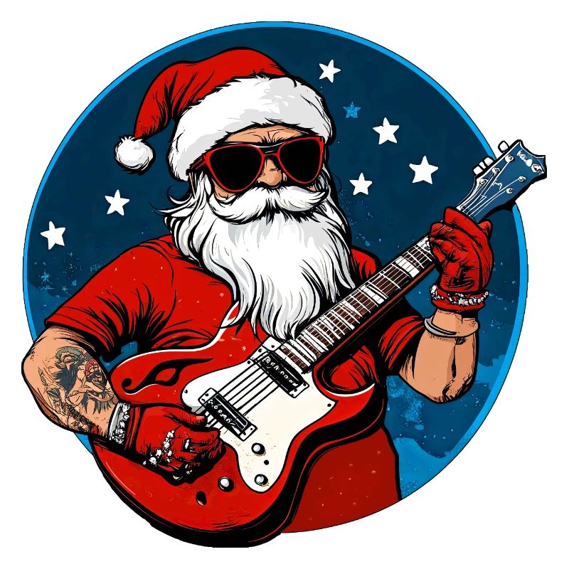 Gitarrist Weihnachtsmann