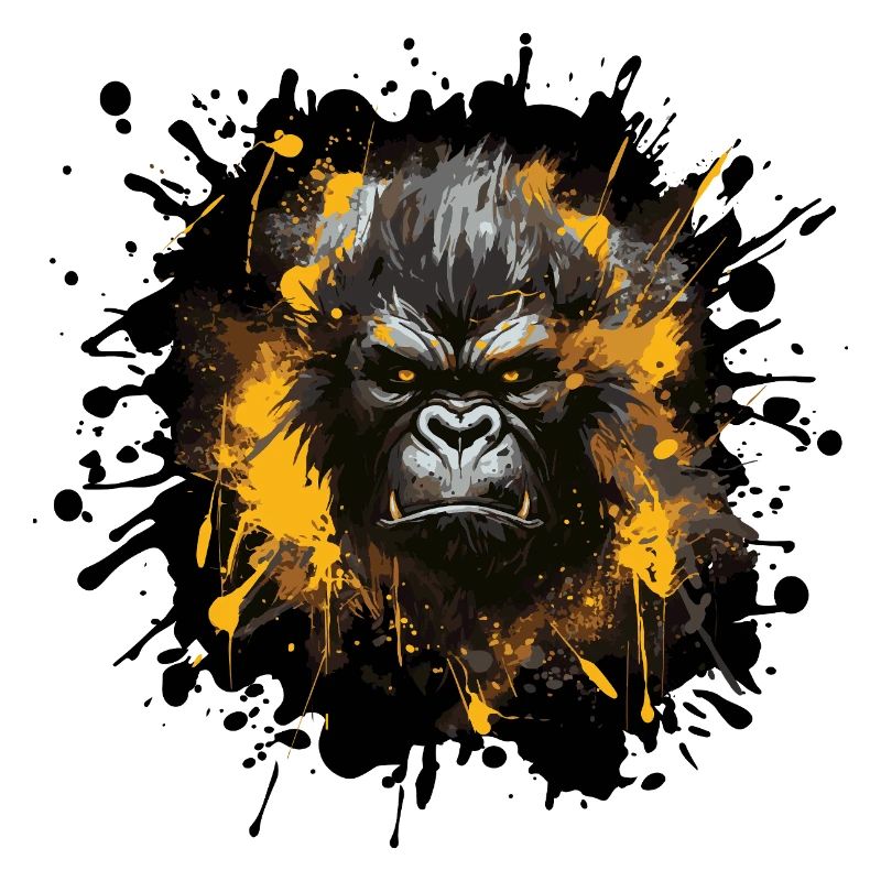 Portrait de Gorille Splash
