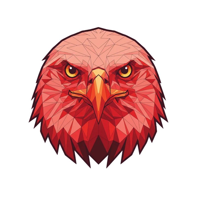 Red Eagle Lowpoly Portrait