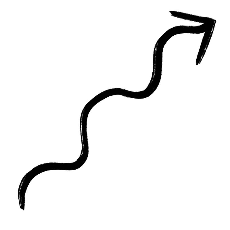 wavy arrow