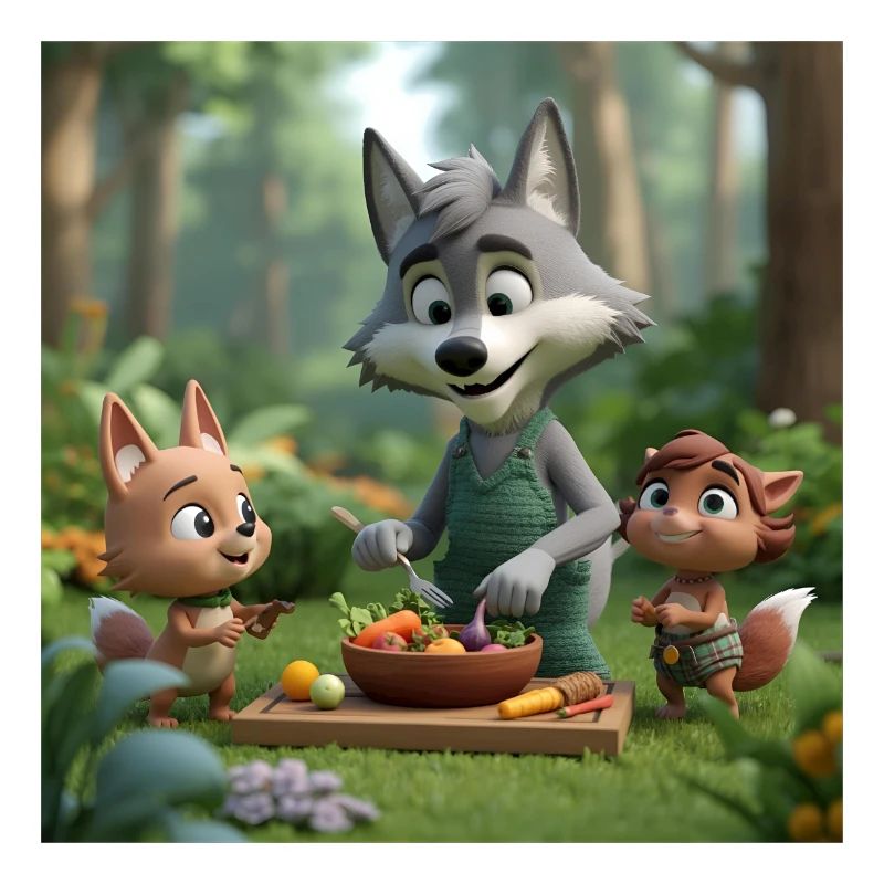 Wolf, veganer Wolf, freundlicher Wolf