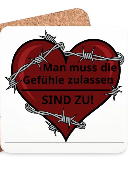 Sarkastisches Herz mit Stacheldraht