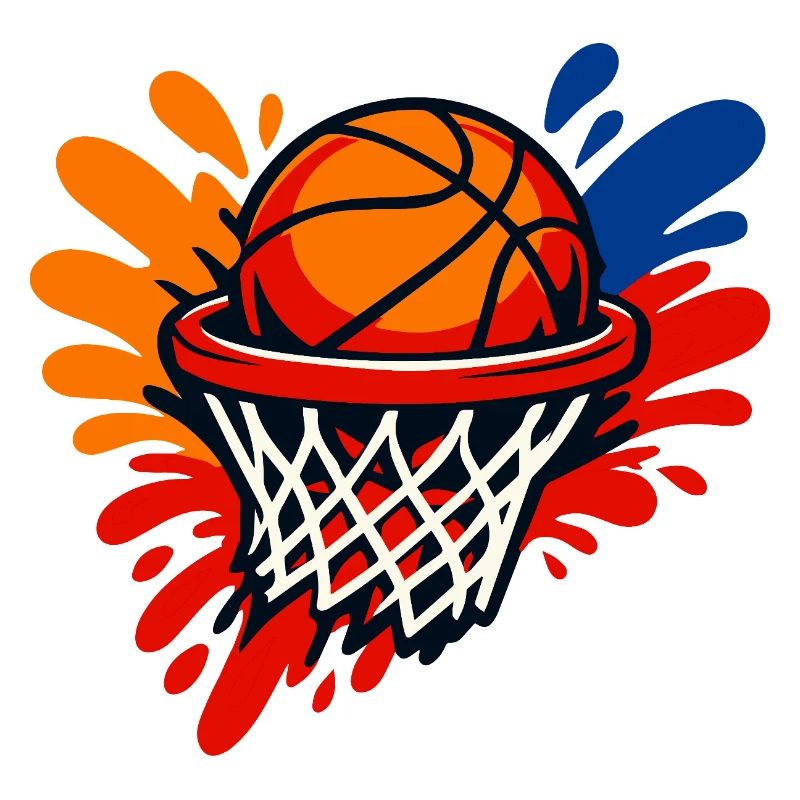 Basketballkorb-Splash-Burst