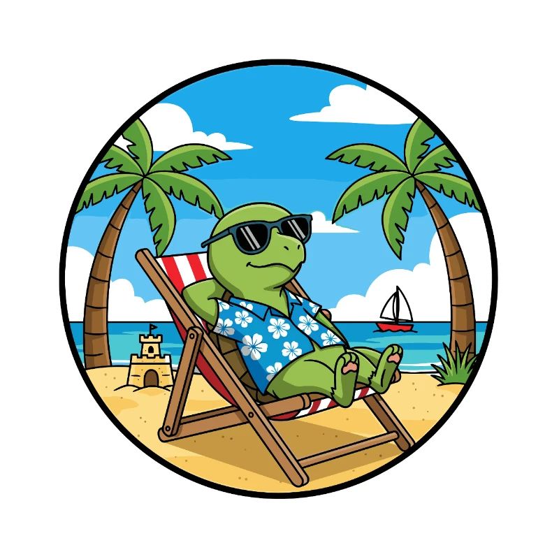 Cool Turtle Beach Vacation Summer Vibes