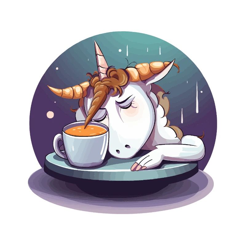 Müdes Einhorn Kaffeezauber