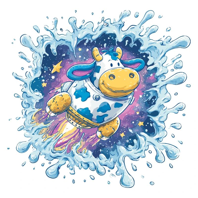Weltraumkuh Splash