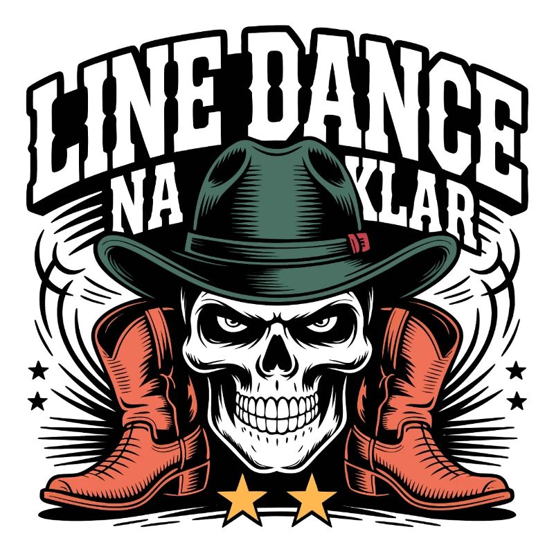 Skelett Cowboy Line Dance