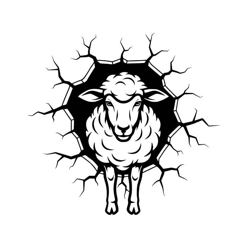 Sheep Wall Breakthrough – Funny Animal Wall Break