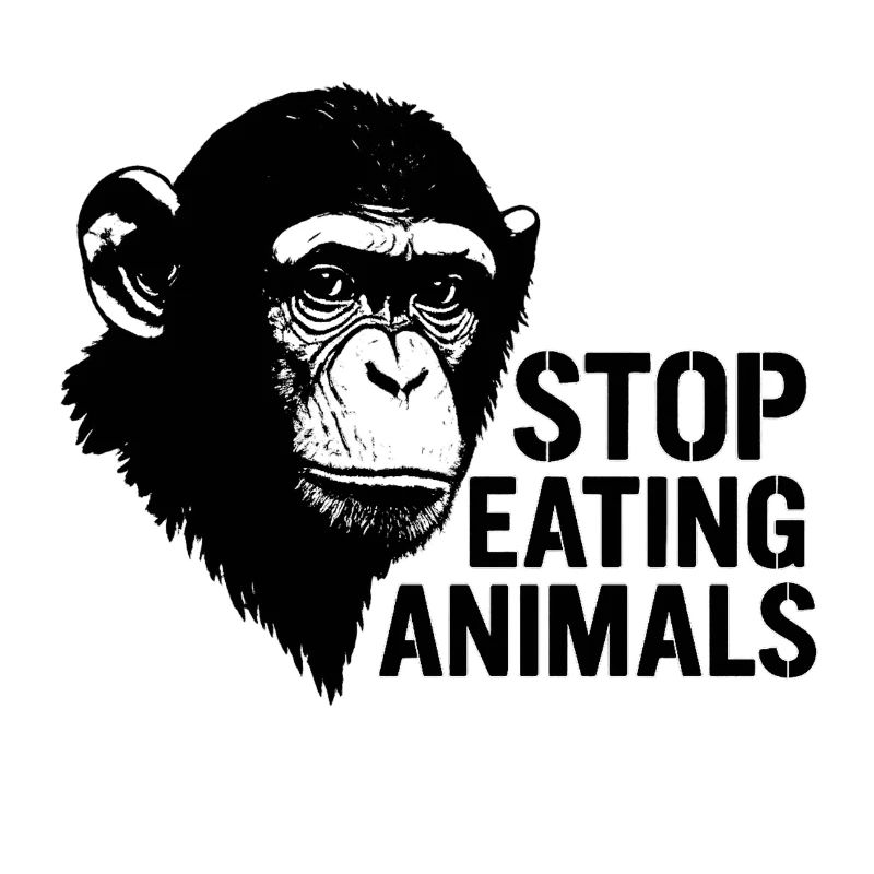 Schimpanse Stop Eating Animals