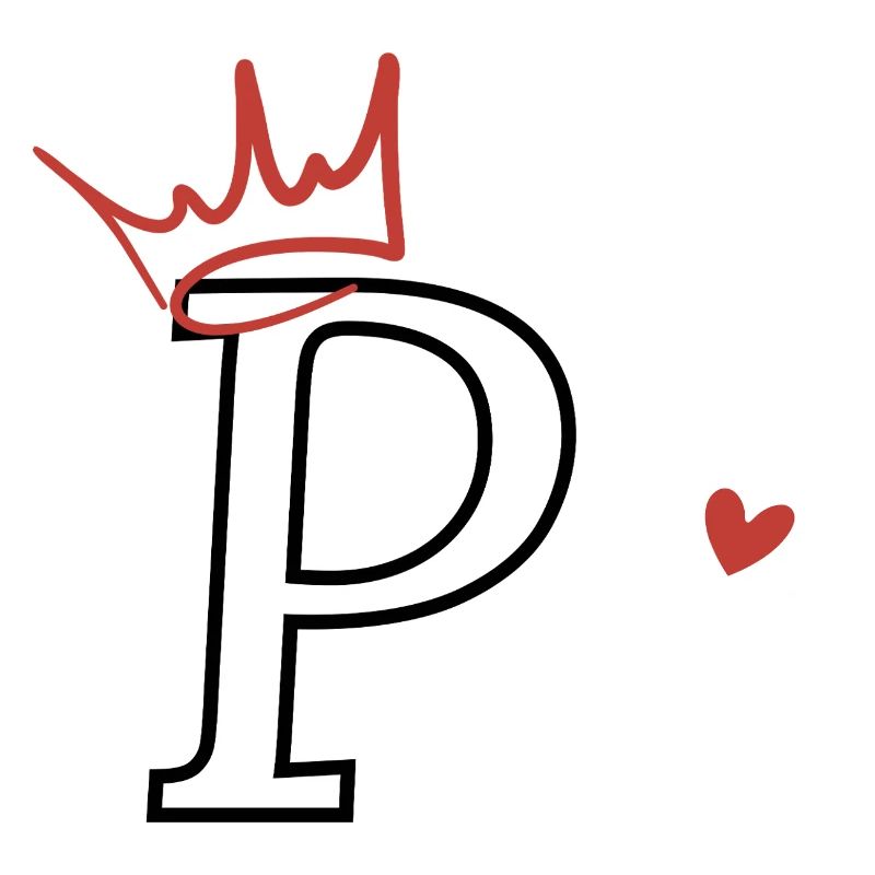 Buchstabe p, Kronenherz