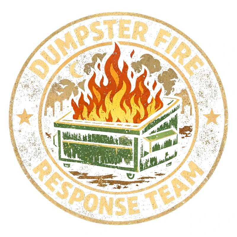 Garbage can fire response team Lustiger Müllgarbinnbra