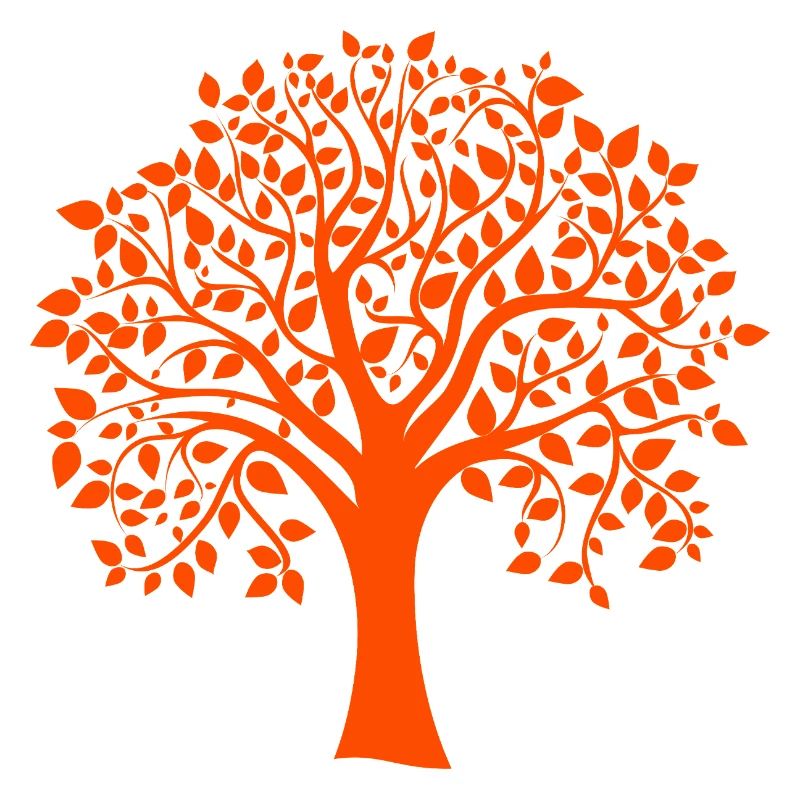 Silhouette base orange imprimée Jumbo Tree