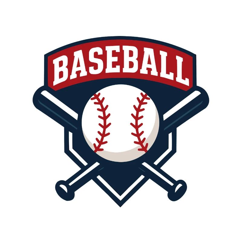 Baseball Emblem Shield with Ball