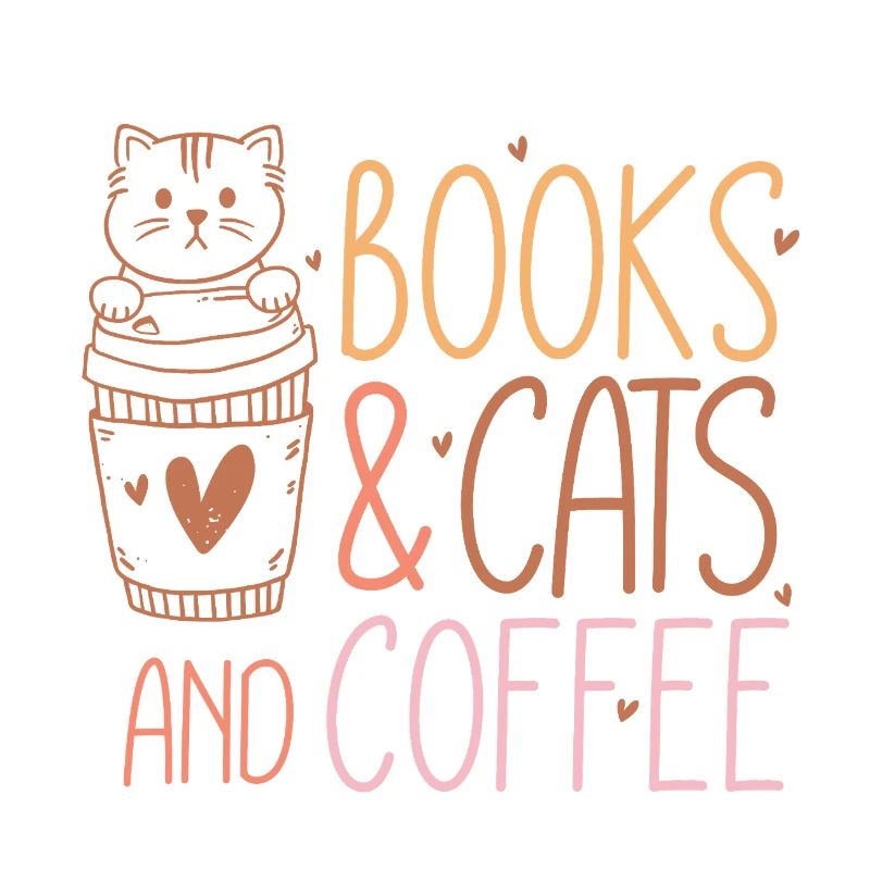 Bücher, Katzen und Kaffee