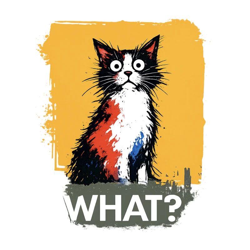 Bunte Katzenkunst mit WHAT