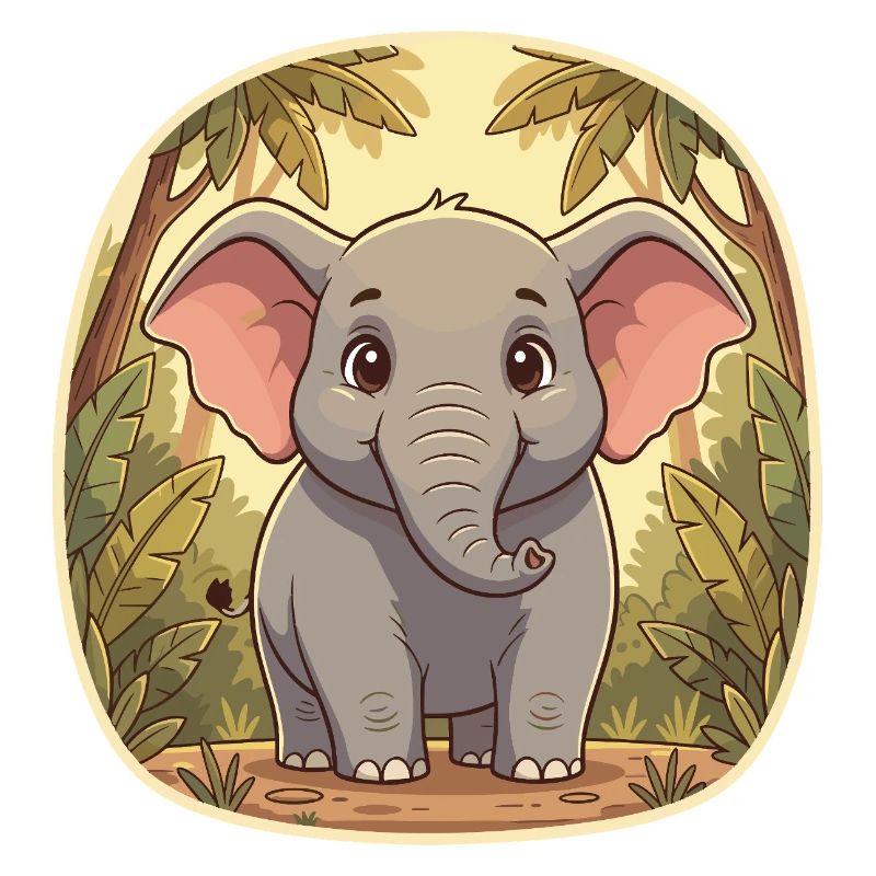 Kleiner Elefant im Dschungel
