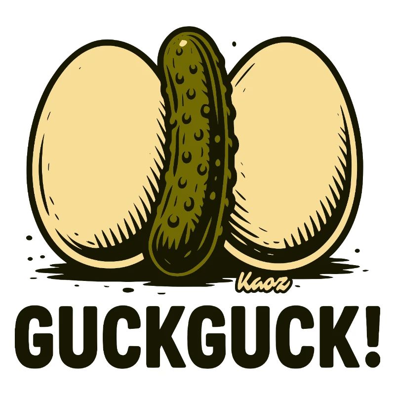 Zwei hartgekochte Eier mit einer Gurke