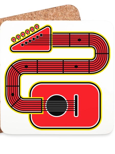 Rote Abstract Shape Gitarre