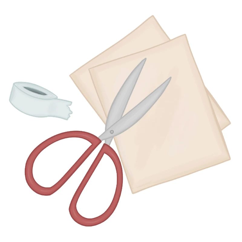 Studio de papier motif de ciseaux créatifs