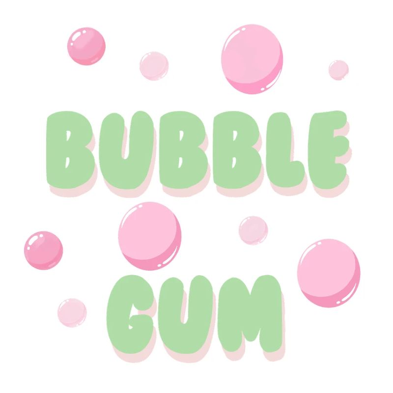 Bubble Gum Pastel Retro Typography