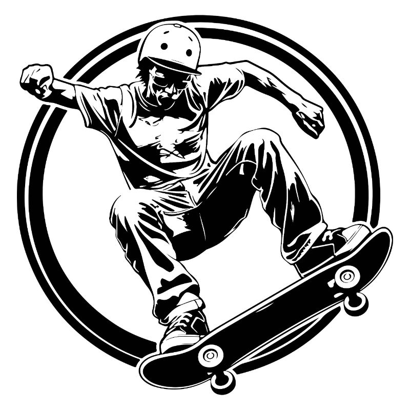 Skateboarding Mann Skateboard Silhouette