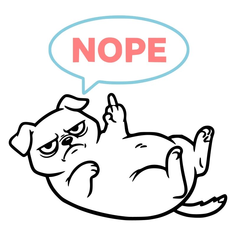  Mops Hund Comic Bunt Outline